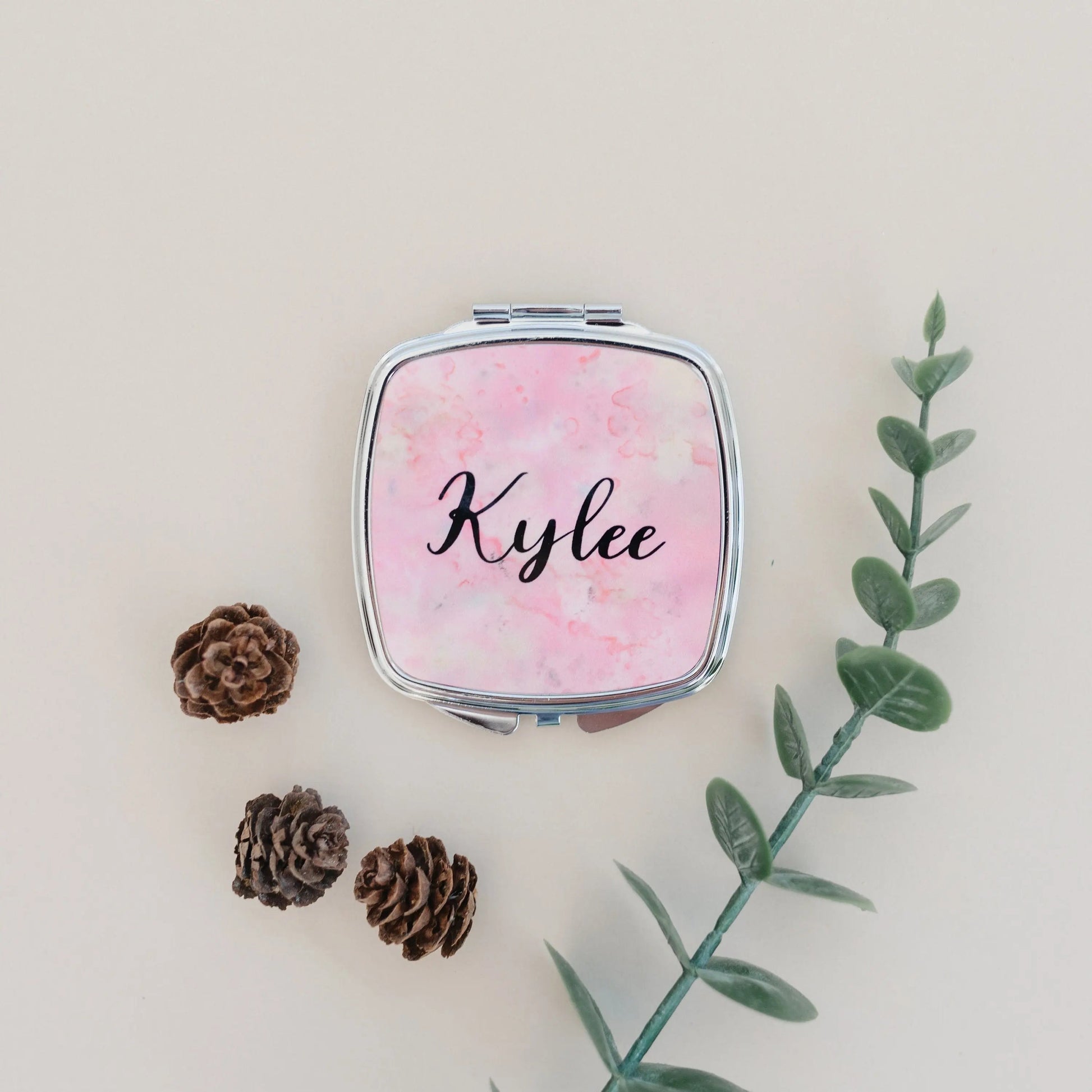 Personalized Gift for Her, bridesmaid gifts, Personalized Compact Mirror, cosmetic gifts for her under 20, personalized gifts for women Joyful Moose