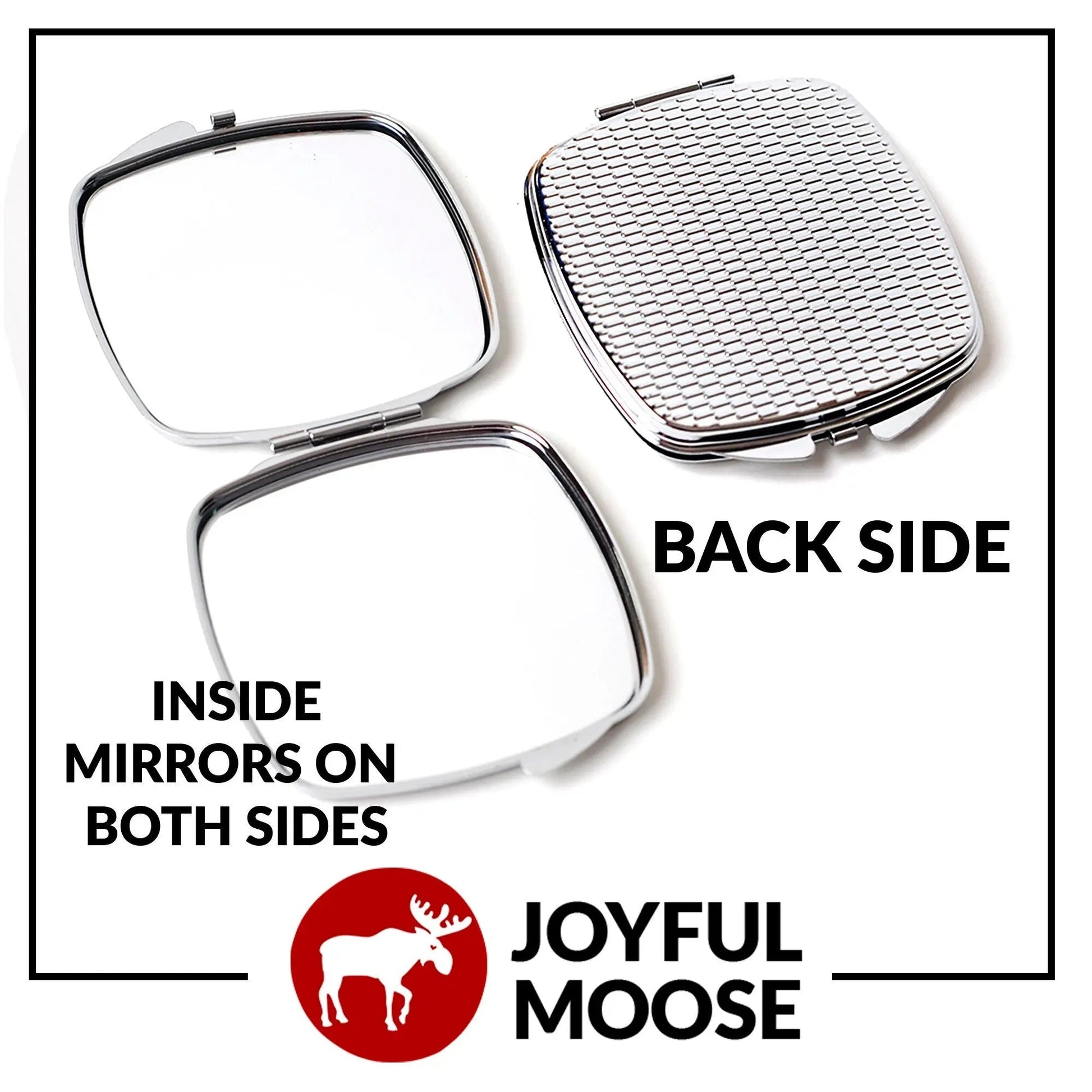 bridesmaids gift mint gray wedding - Custom Bridesmaid Gifts Personalized Pocket Compact Mirror Joyful Moose