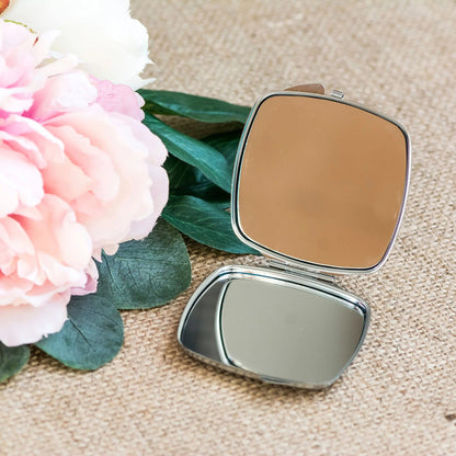 Custom Compact Mirror - Custom Photo Purse Mirror - Custom Logo Gift Joyful Moose