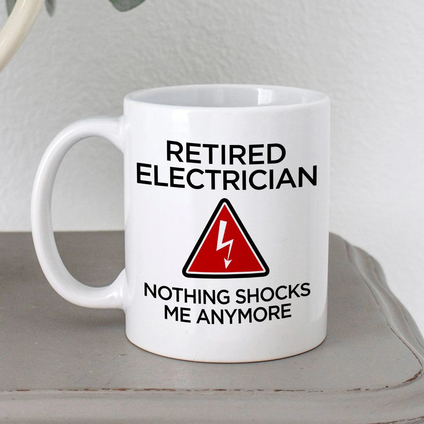 Retired Electrician Mug - Funny Ceramic Coffee Cup for Retirement Party Gift Joyful Moose