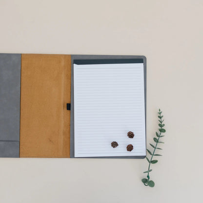 Monogram Legal Pad Holder - Laser Engraved Portfolio - Leather Notepad Folder - Gift for Graduate Joyful Moose