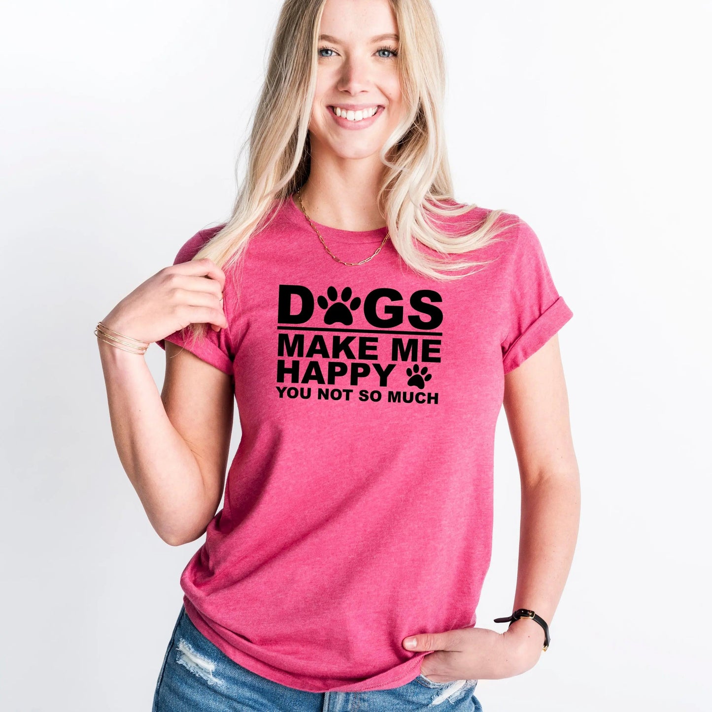 dog mom tshirt, dog lover gift, Dogs Make Me Happy You Not So Much funny shirt, dog lover tshirt, dog tshirt for women Joyful Moose