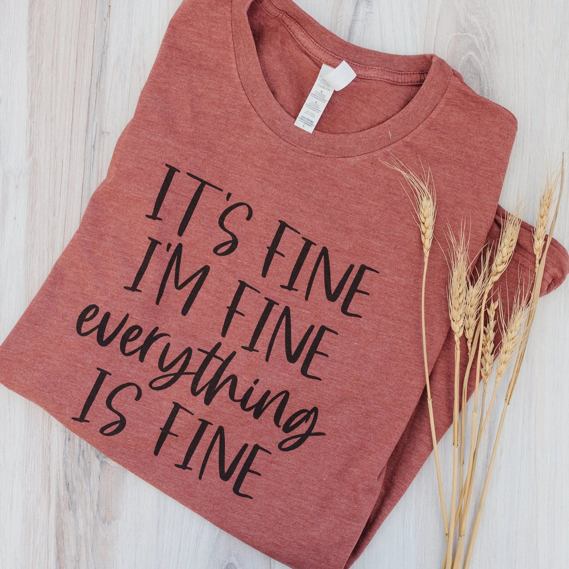 I'm fine everything is fine tshirt, everything is fine shirt, I'm fine shirt, Graphic Tee for Women, Funny Shirt, Gift for Her Joyful Moose