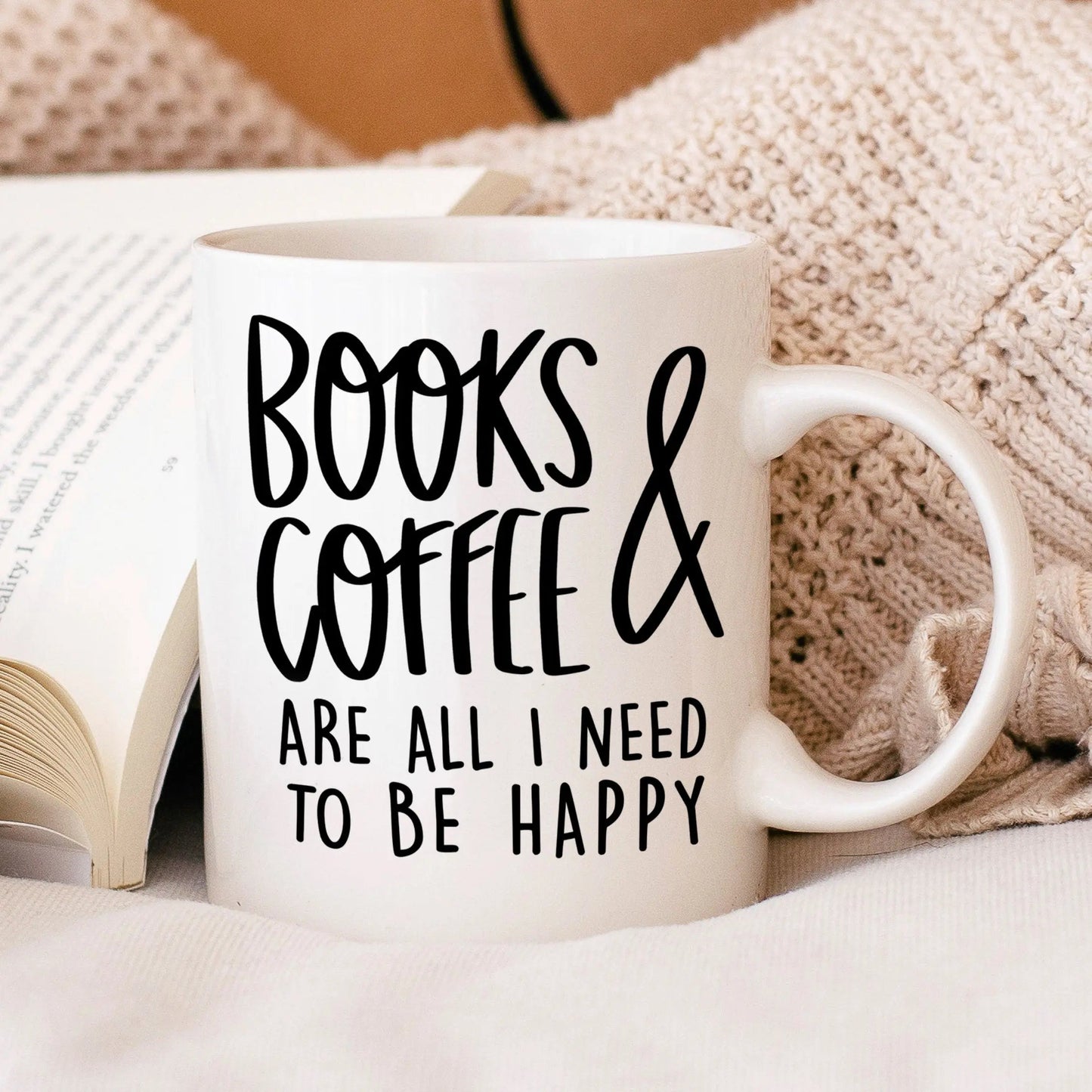 Book Lover Mug - Ceramic Coffee Mug for Book Club Gifts & Reader Gift Ideas 11 oz or 15 oz Joyful Moose