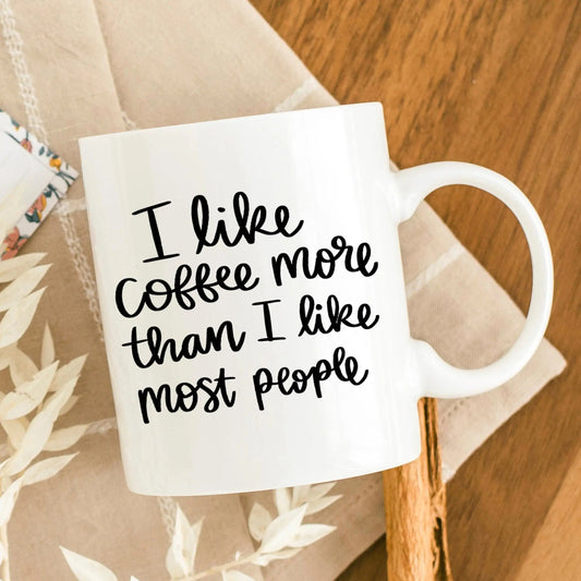 Funny Coffee Mug - coffee lover gift - coffee drinker gift for her - funny coffee cup - Joyful Moose