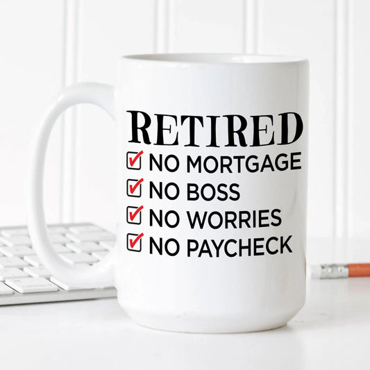 Retirement Mug - retirement gift - funny retirement coffee mug - teacher retirement - coworker retirement gifts men - retirement sayings Joyful Moose