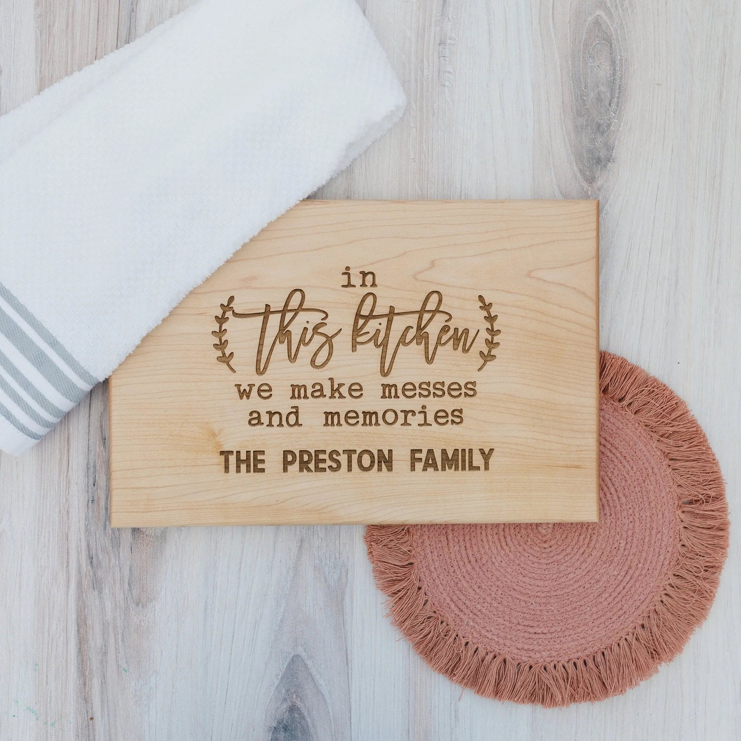 Personalized Gift - Personalized Wood Cutting Board, Walnut cutting board, Maple Cutting Board, Personalized Christmas Gift, family gifts Joyful Moose