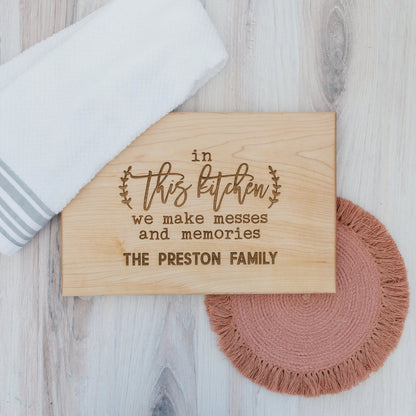 Personalized Gift - Personalized Wood Cutting Board, Walnut cutting board, Maple Cutting Board, Personalized Christmas Gift, family gifts Joyful Moose