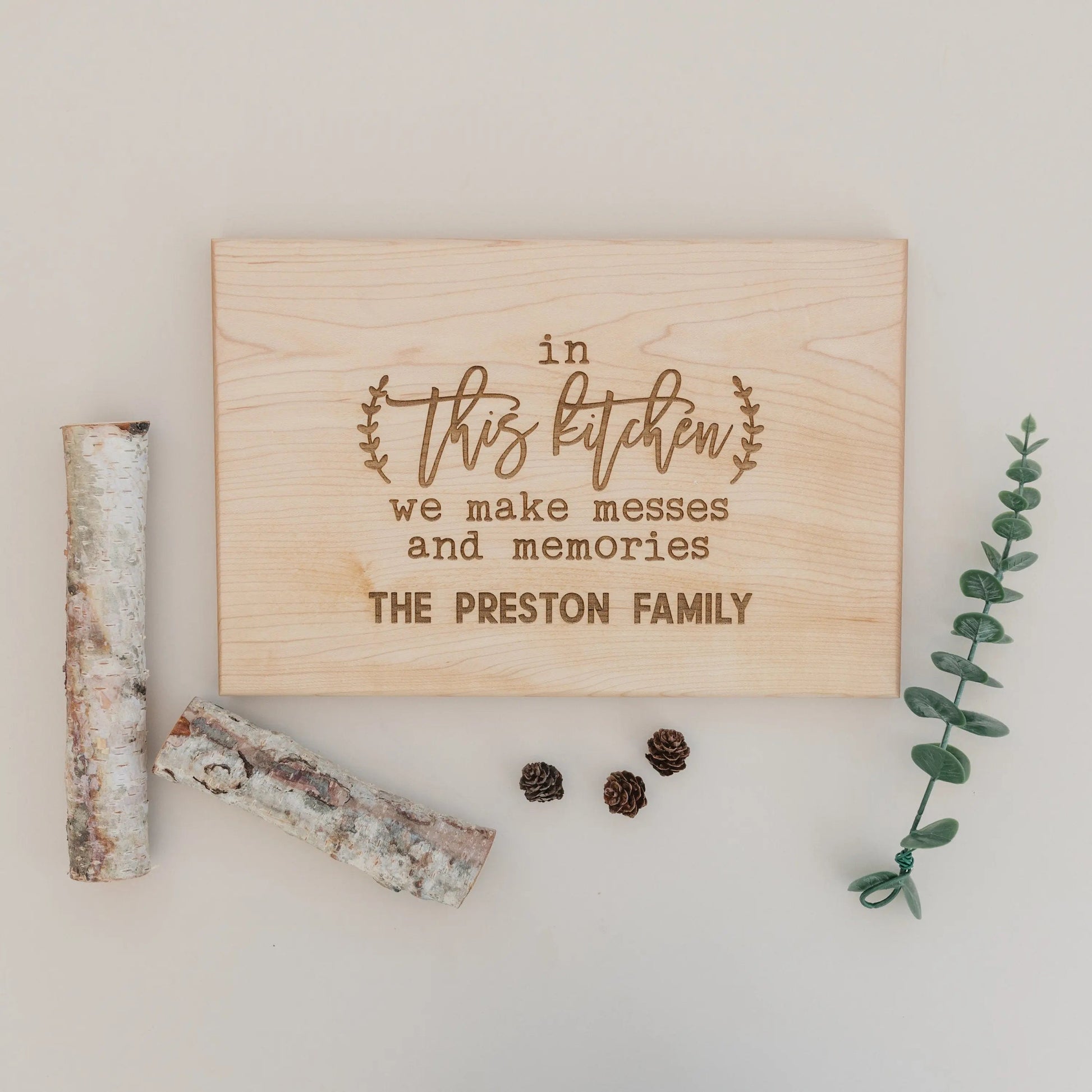 Personalized Gift - Personalized Wood Cutting Board, Walnut cutting board, Maple Cutting Board, Personalized Christmas Gift, family gifts Joyful Moose
