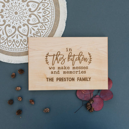 Personalized Gift - Personalized Wood Cutting Board, Walnut cutting board, Maple Cutting Board, Personalized Christmas Gift, family gifts Joyful Moose