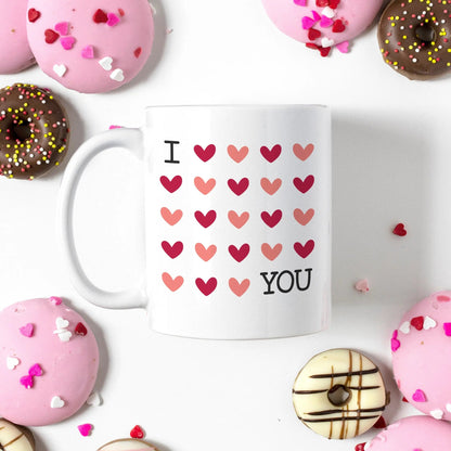 Valentines Mug - I love You Coffee Mug - Heart Mug - valentines gift for wife - valentines day gifts for her - Gift for girlfriend Joyful Moose