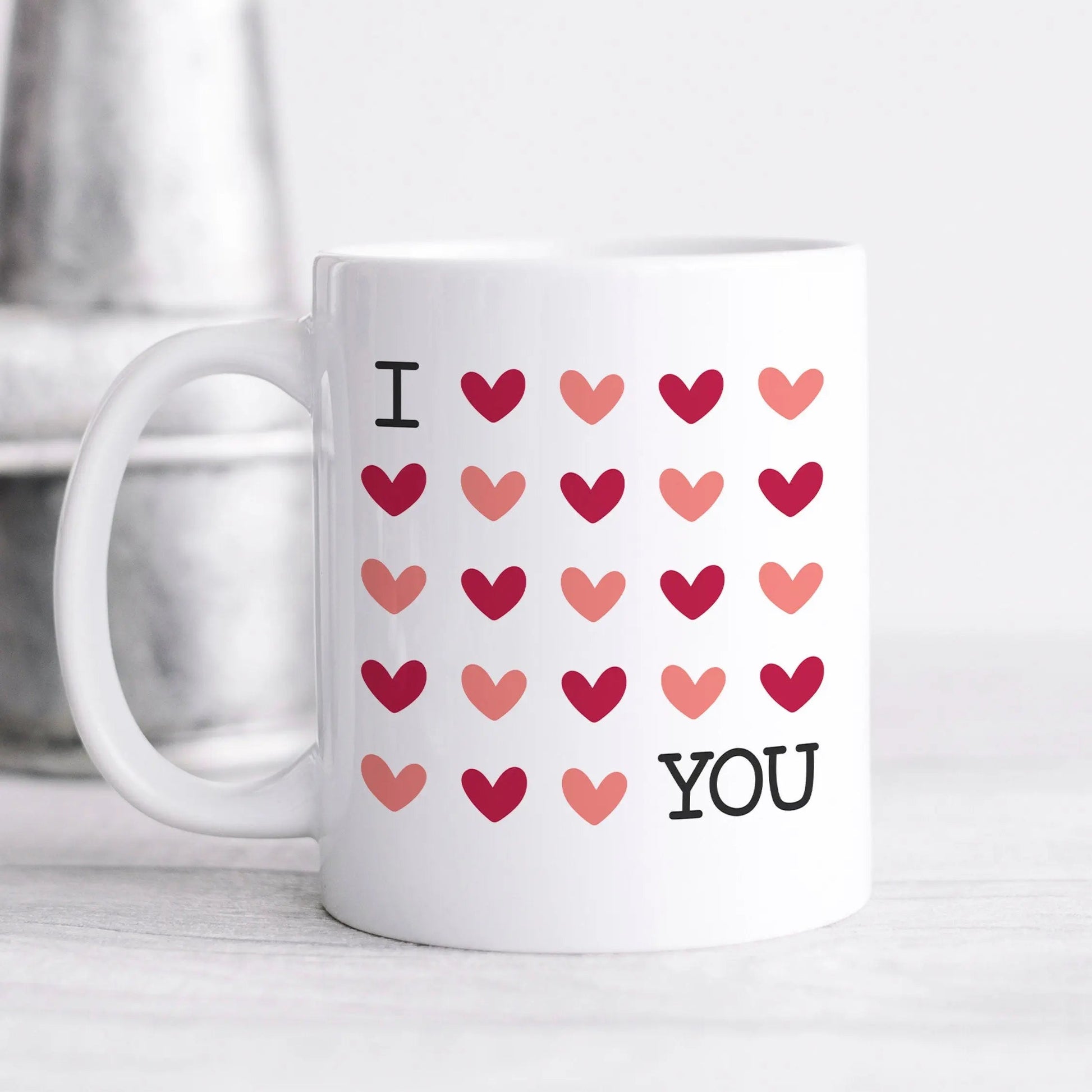 Valentines Mug - I love You Coffee Mug - Heart Mug - valentines gift for wife - valentines day gifts for her - Gift for girlfriend Joyful Moose