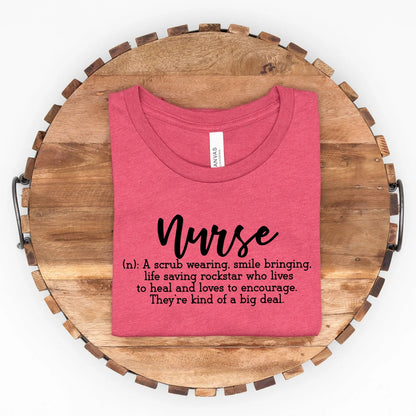 Nurse T-shirt - Womens Graphic Tees Nurse Definition - Appreciation Gift for Nurses, womens nurse shirt, nurse tee shirt, registered nurse Joyful Moose