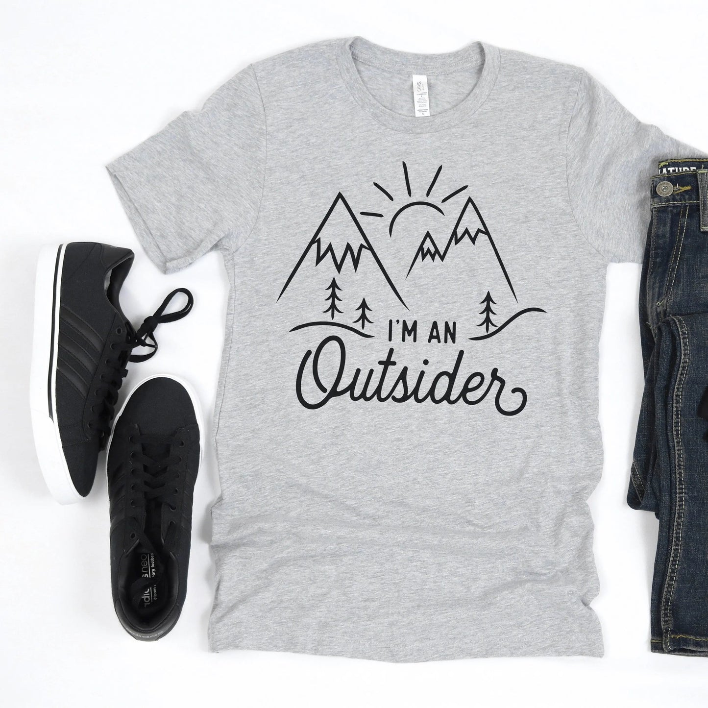 hiking shirt - I am an outsider tshirt - hiking gifts for men - mountain tshirt men - outdoor adventure tshirts Joyful Moose