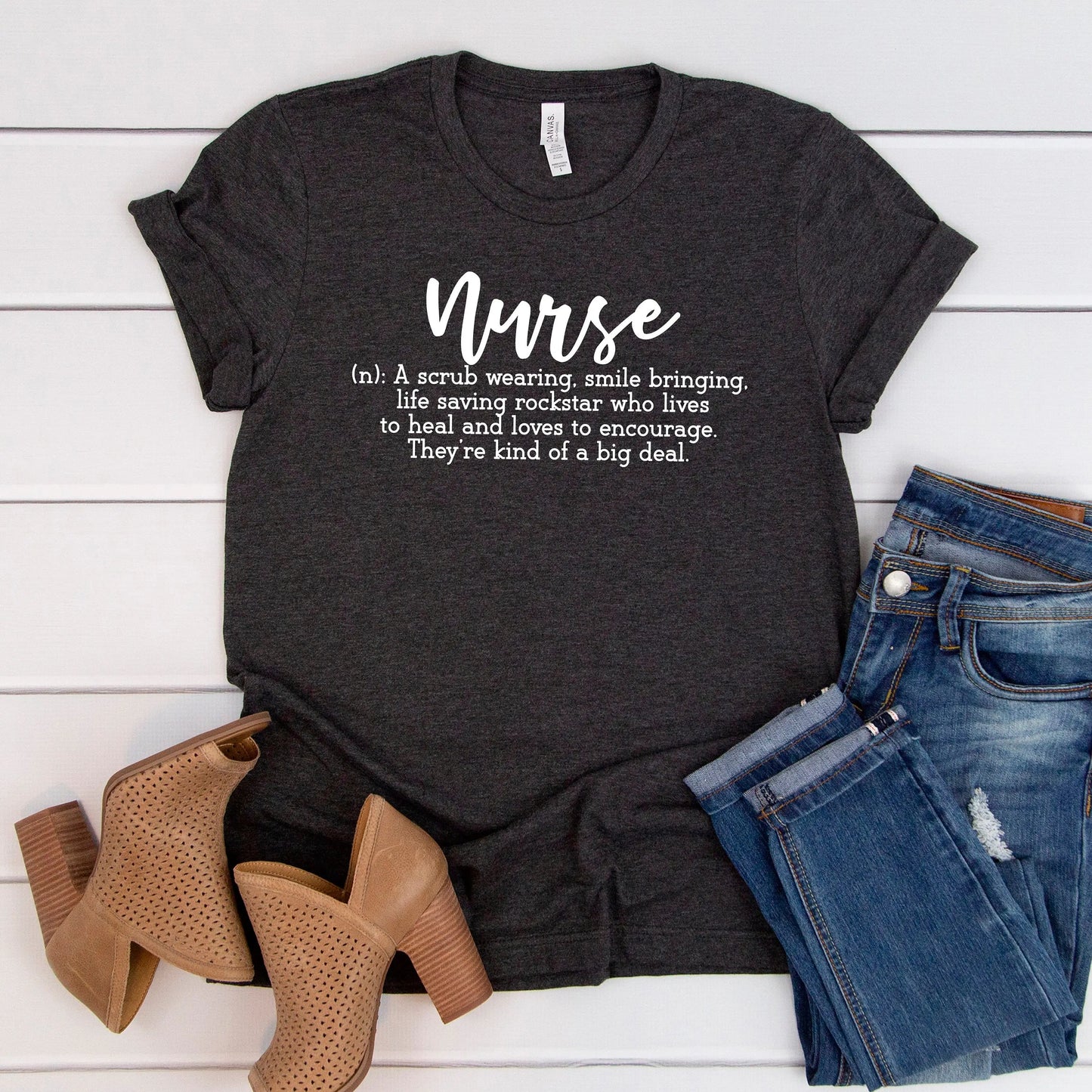 Nurse T-shirt - Womens Graphic Tees Nurse Definition - Appreciation Gift for Nurses, womens nurse shirt, nurse tee shirt, registered nurse Joyful Moose