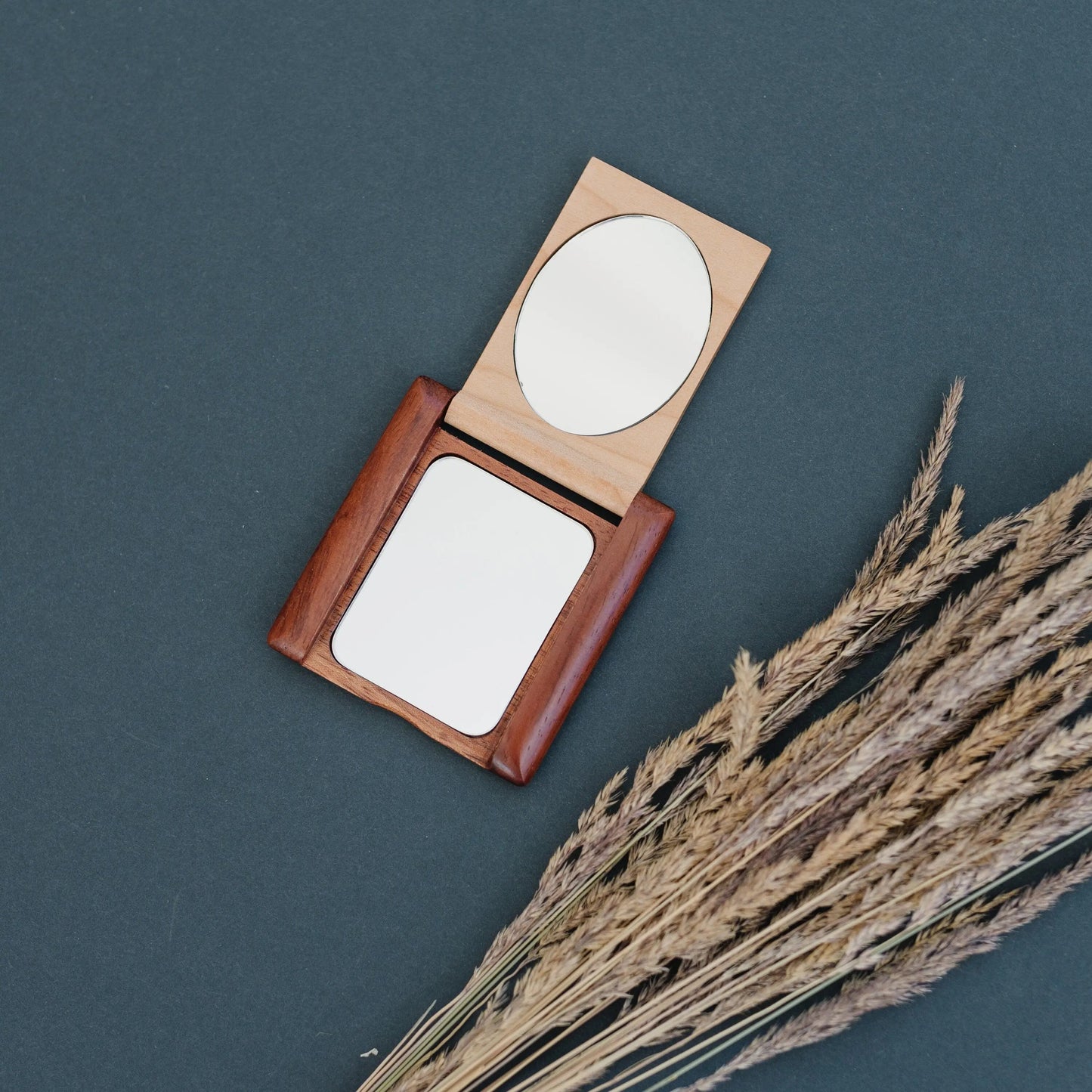 Wood Compact Mirror - Personalized mirror - personalized gift for her - hand held mirror - Wood Mirror - wooden mirror - custom gift for her Joyful Moose