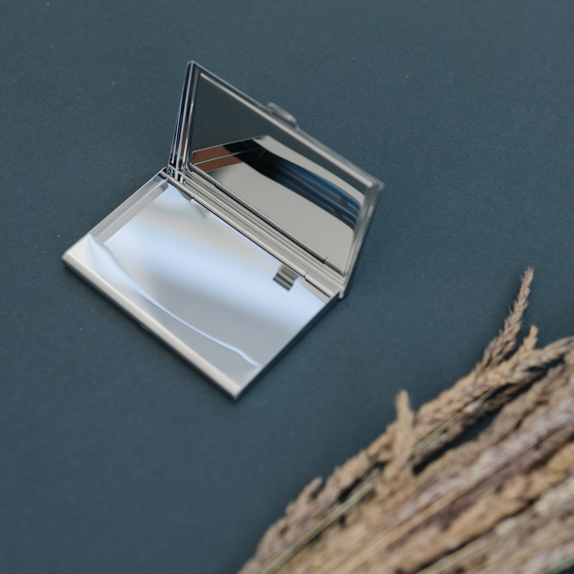Graduation gift, engraved wood business card holder, personalized gift for her, bamboo card case, compact credit card wallet, office gift Joyful Moose