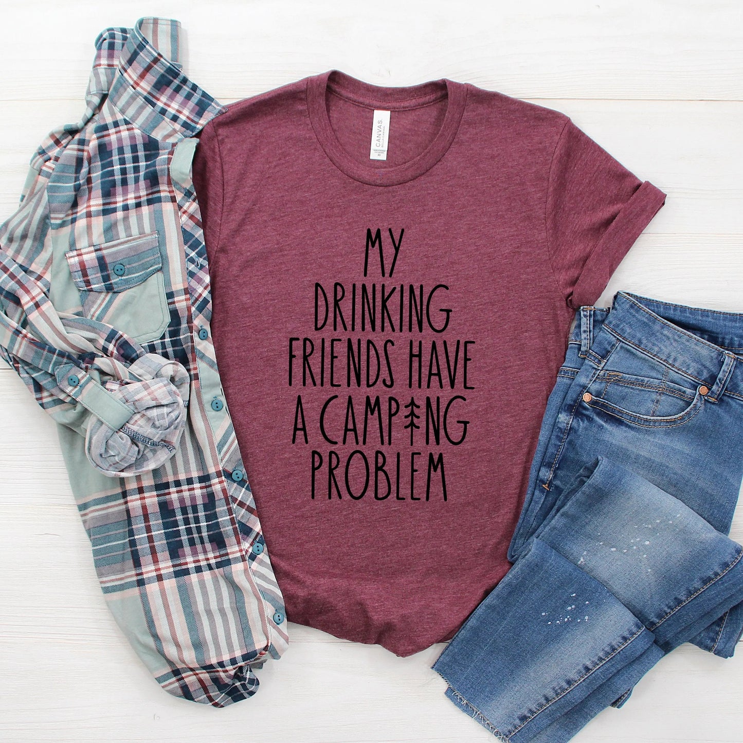 tshirt camping My Camping Friends have a Drinking Problem T-shirt gifts camping gifts for him Joyful Moose