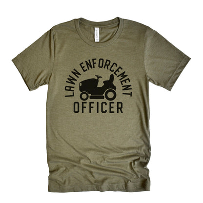 Dad Shirt Father's Day Gift - Lawn Enforcement T-shirt - funny shirts for men Joyful Moose