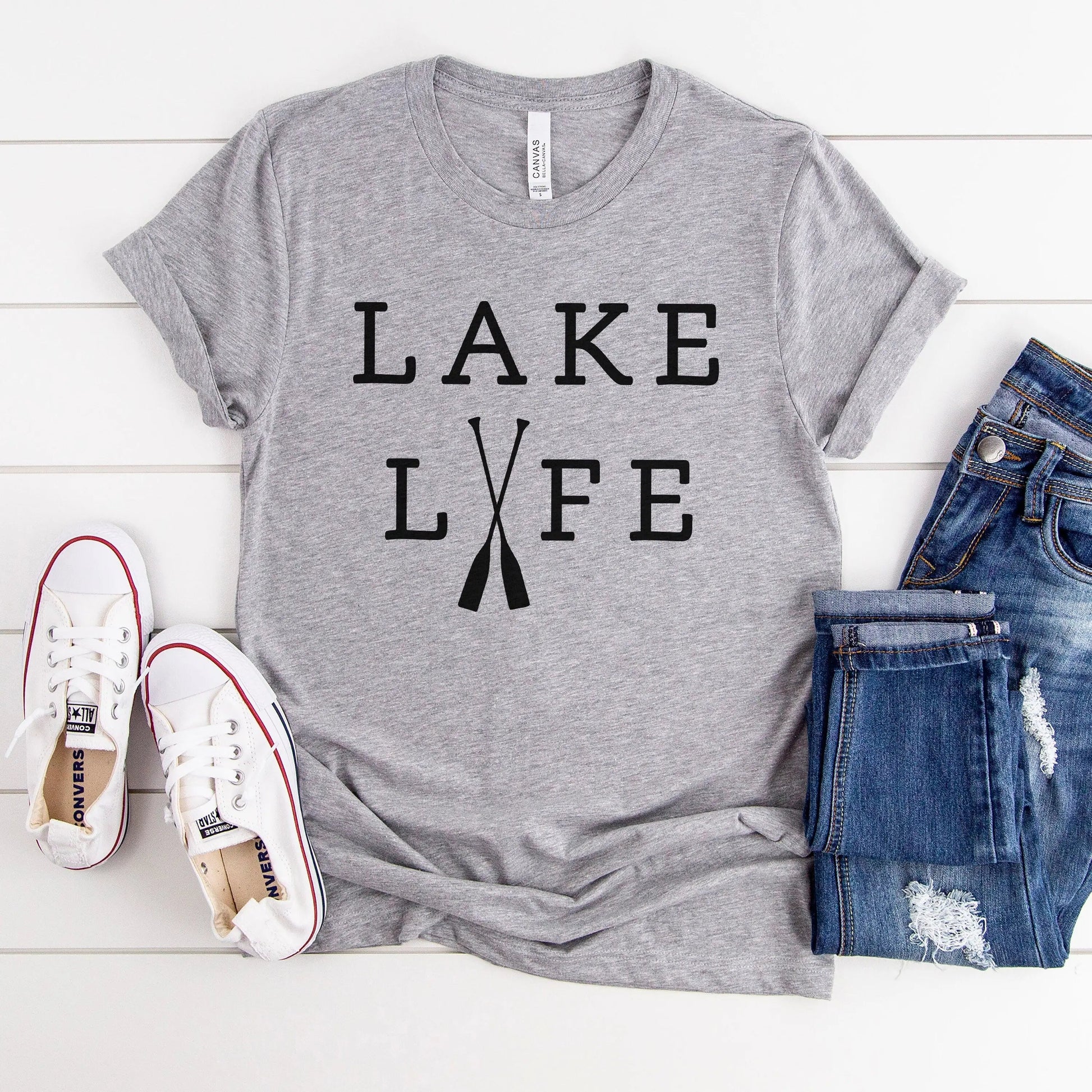Lake Life T Shirt - lake life tshirt men - tshirt women trendy - lake gifts for her - matching family vacation T-shirts Joyful Moose