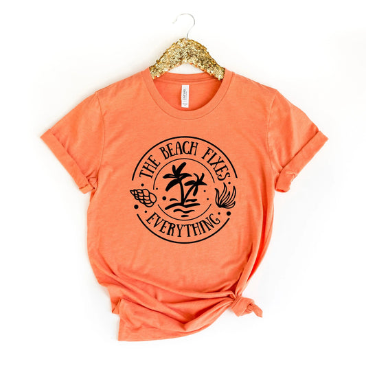 Beach Tshirt for Women The Beach Fixes Everything Joyful Moose