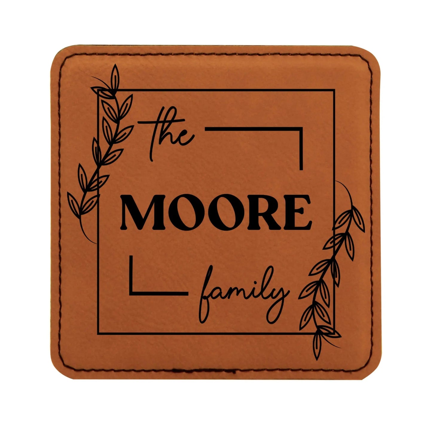 Personalized Coaster set with holder, Set of 6 custom coasters, Wedding Gift customized coasters, Personalized Gift, housewarming gift Joyful Moose