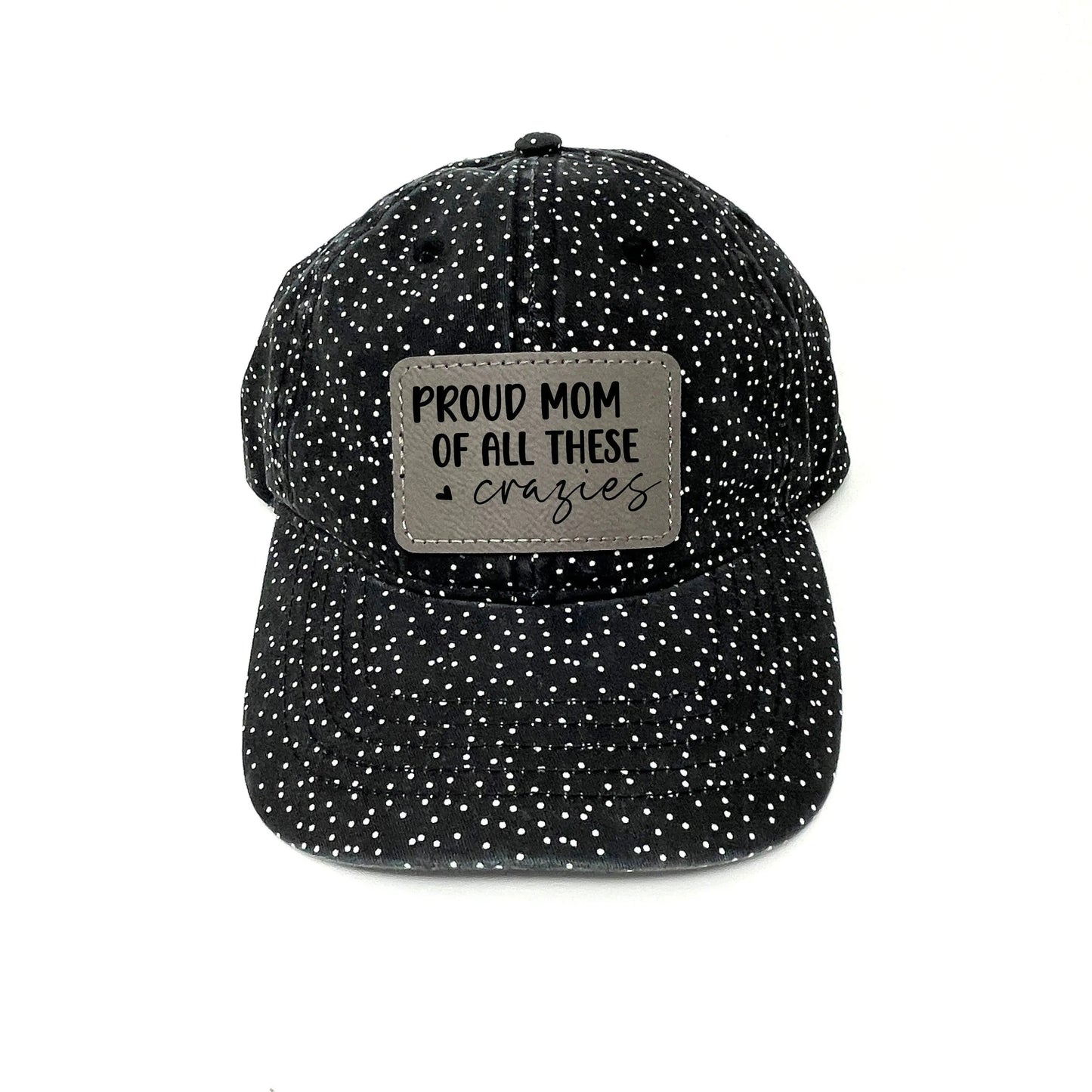 Mom Hat -  leather patch hat - Leopard Pattern trucker baseball cap - ponytail hats for women - Gift for Mom - mama hat Joyful Moose