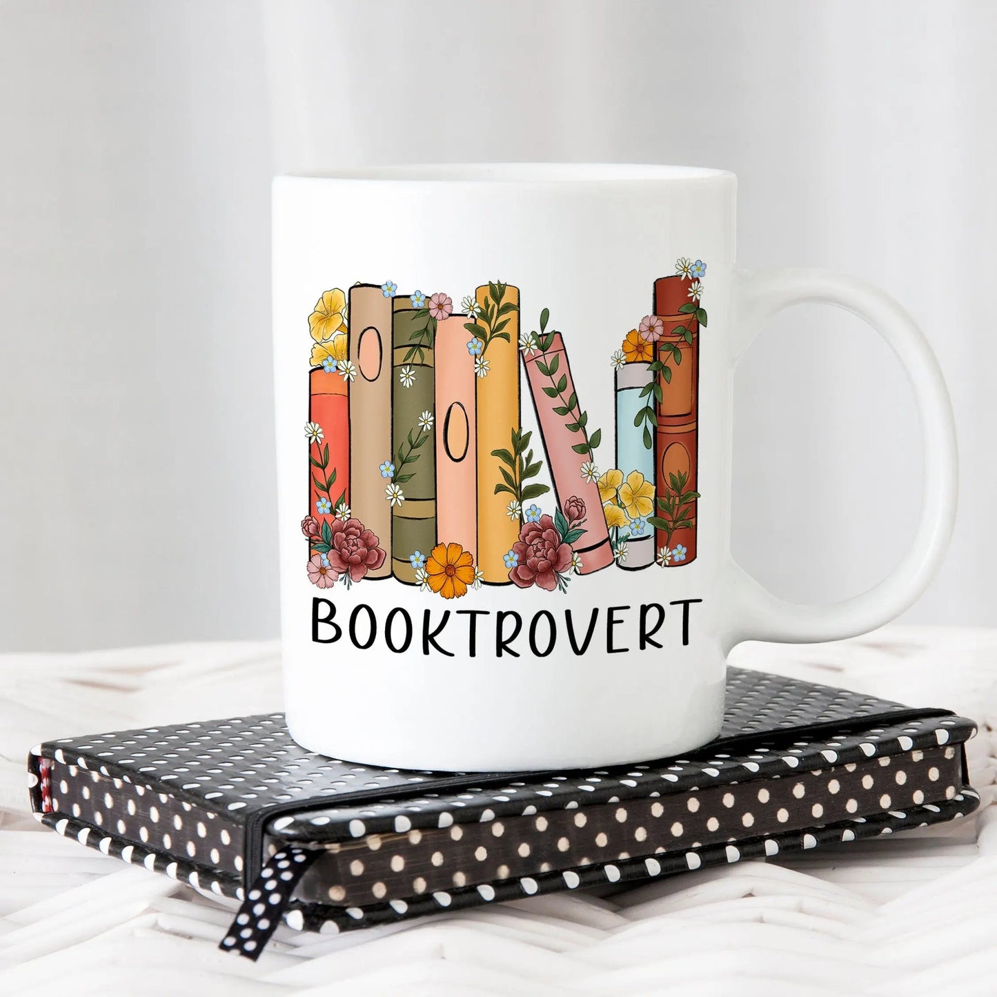 Booktrovert Coffee Mug Reading Themed Mug bibliophile gifts book worm gifts book lover gift idea book club gift for book reader Joyful Moose