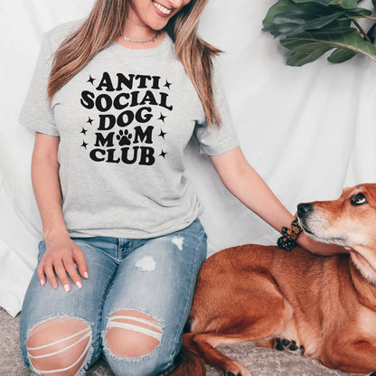Dog Mom Shirt | Dog Mom Bella Canvas Tee | Anti Social Mom Shirt | Dog Mom Gift Ideas | Anti Social Dog Moms Club | Dog Mom T-Shirt Joyful Moose