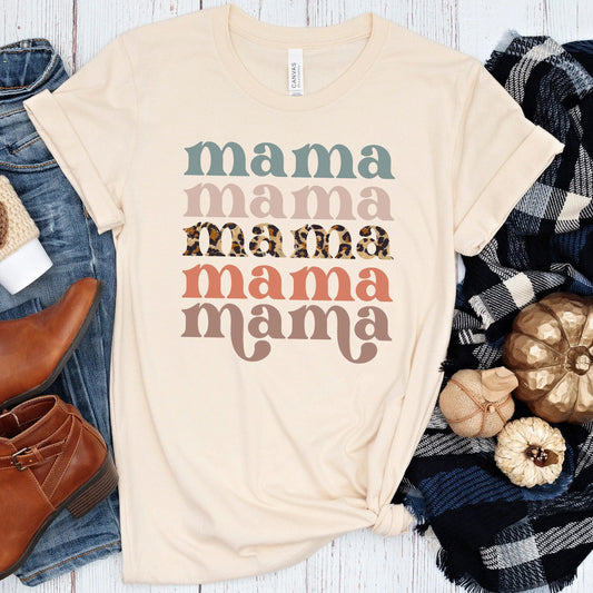 Gift For Mom | Funny Mom Shirt | Mama Gift | Mama Leopard Shirt | Pregnancy Reveal Shirt | Cute Mom Shirt | Mama Tshirt | Mommy Shirt Joyful Moose
