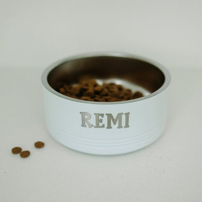 Personalized Dog Bowl, Custom Name Pet Bowl, Stainless Steel Engraved Dog Food Bowl, Water bowl for dogs, Gift for pet owners Joyful Moose