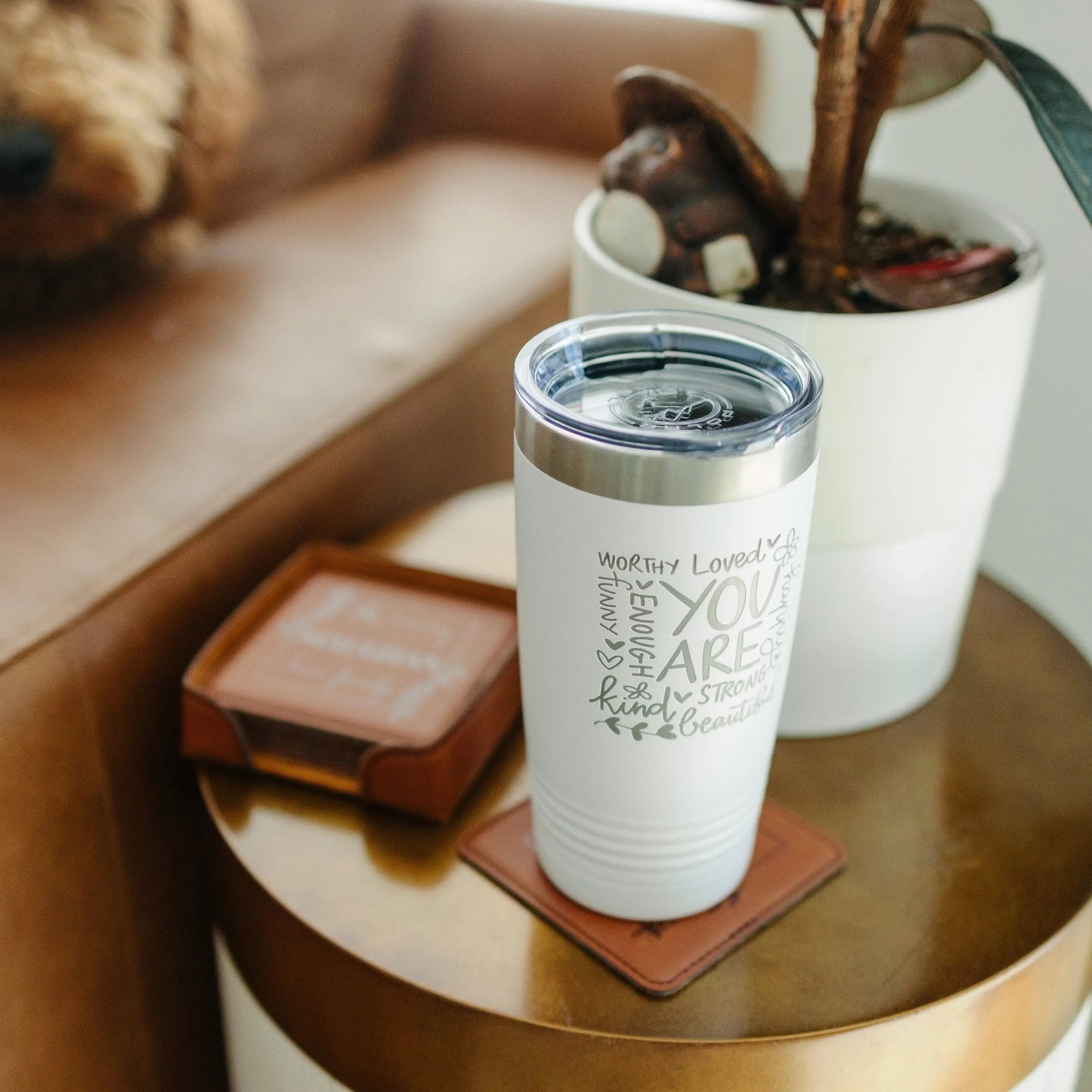Inspirational Tumbler, encouragement gift, self care mental health gifts, Birthday Gift for Her, motivational Christmas Gift for Women Joyful Moose
