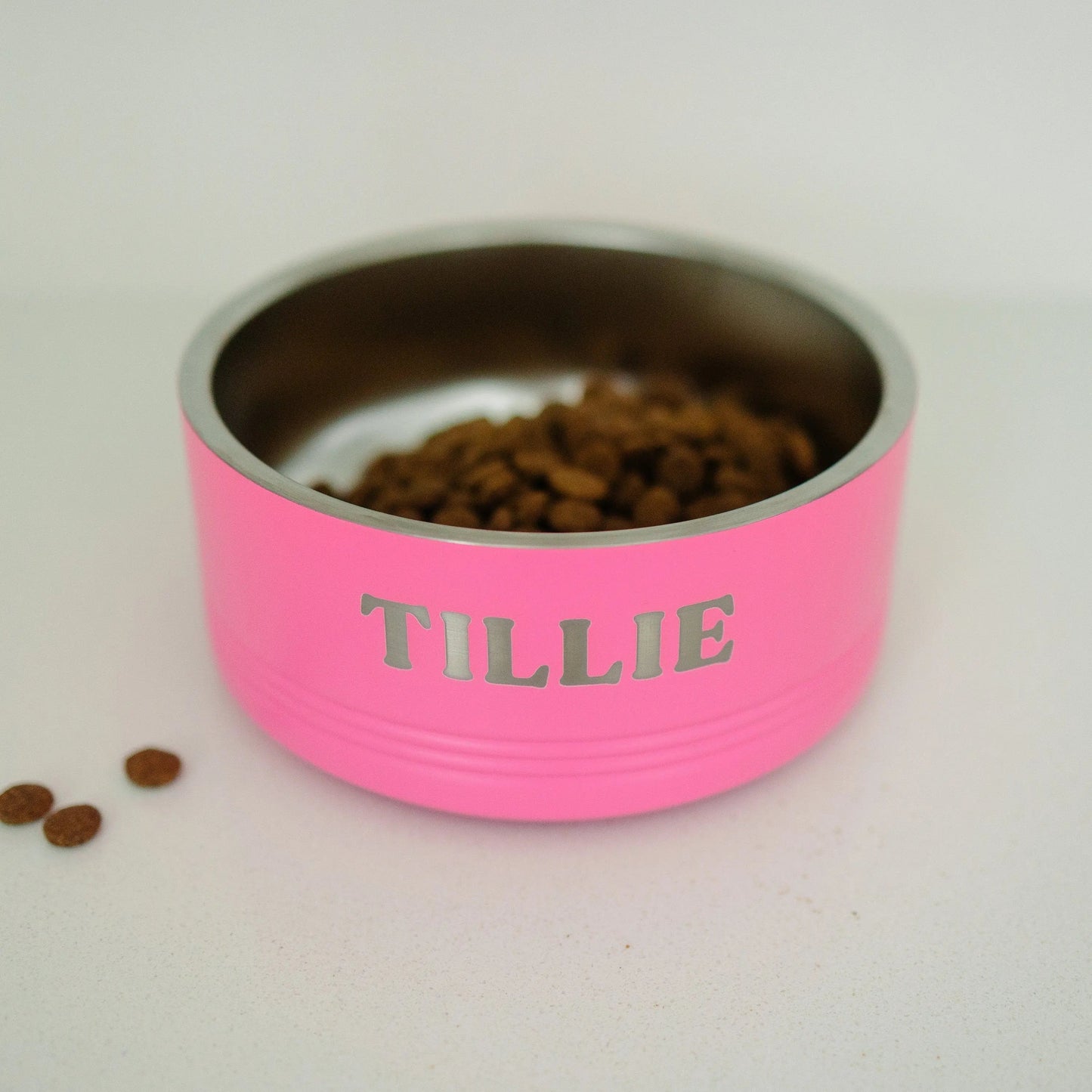 Personalized Dog Bowl, Custom Name Pet Bowl, Stainless Steel Engraved Dog Food Bowl, Water bowl for dogs, Gift for pet owners Joyful Moose