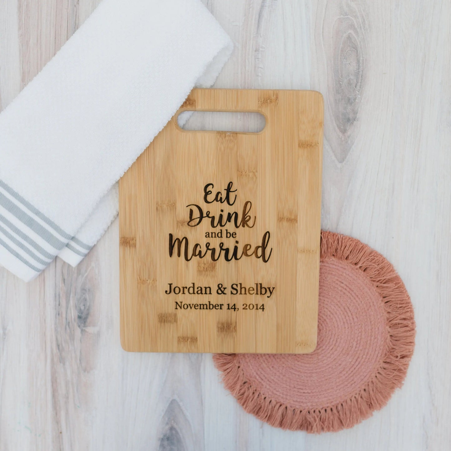 Personalized Wedding Gift Cutting Board, unique wedding gift for couple, Custom Bamboo Wood Board, personalized cutting board wedding gift Joyful Moose