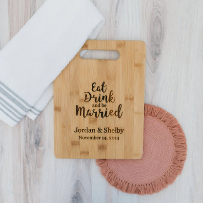 Personalized Wedding Gift Cutting Board, unique wedding gift for couple, Custom Bamboo Wood Board, personalized cutting board wedding gift Joyful Moose