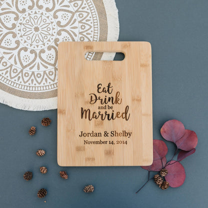 Personalized Wedding Gift Cutting Board, unique wedding gift for couple, Custom Bamboo Wood Board, personalized cutting board wedding gift Joyful Moose