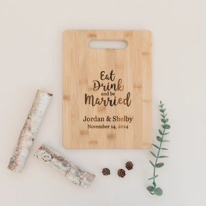 Personalized Wedding Gift Cutting Board, unique wedding gift for couple, Custom Bamboo Wood Board, personalized cutting board wedding gift Joyful Moose