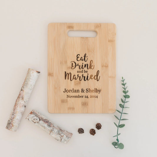 Personalized Wedding Gift Cutting Board, unique wedding gift for couple, Custom Bamboo Wood Board, personalized cutting board wedding gift Joyful Moose