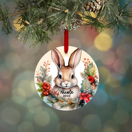 Personalized Bunny Ornament – Custom Christmas Tree Decoration | Joyful Moose Joyful Moose