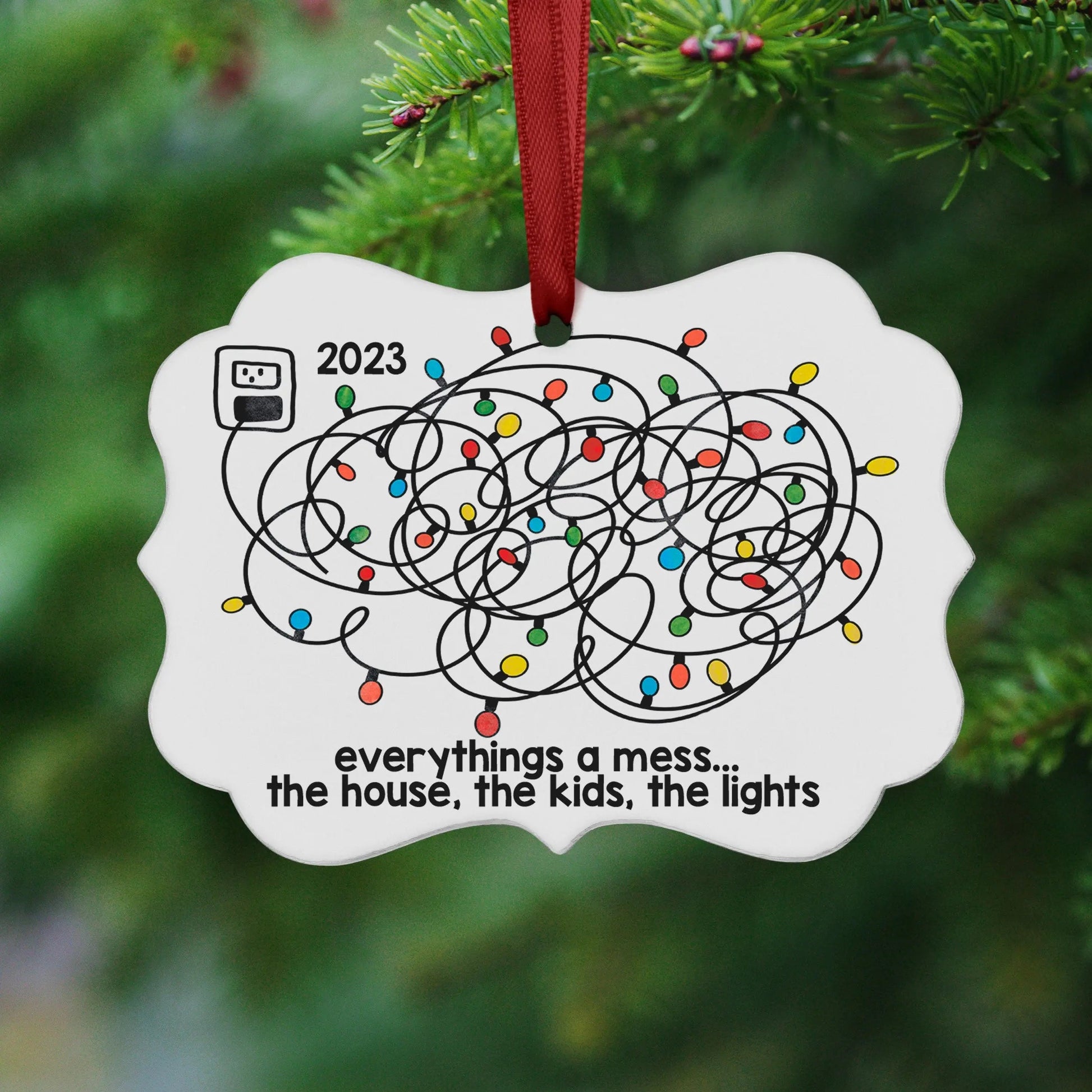 funny christmas ornament 2023, Christmas Gift for Mom, single mom ornament, 2023 ornament funny Joyful Moose
