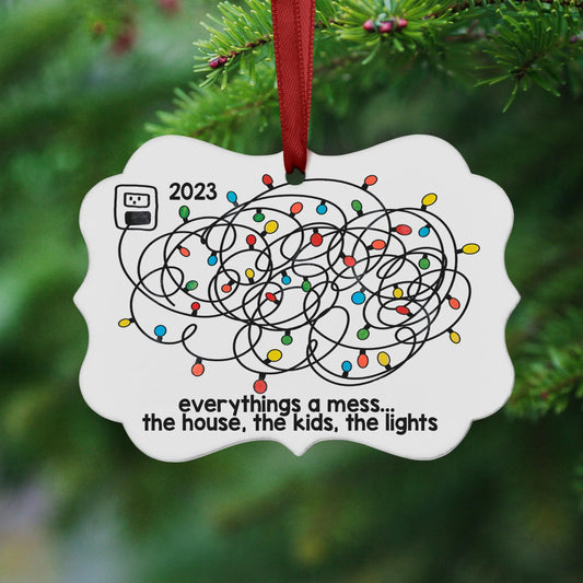 funny christmas ornament 2023, Christmas Gift for Mom, single mom ornament, 2023 ornament funny Joyful Moose