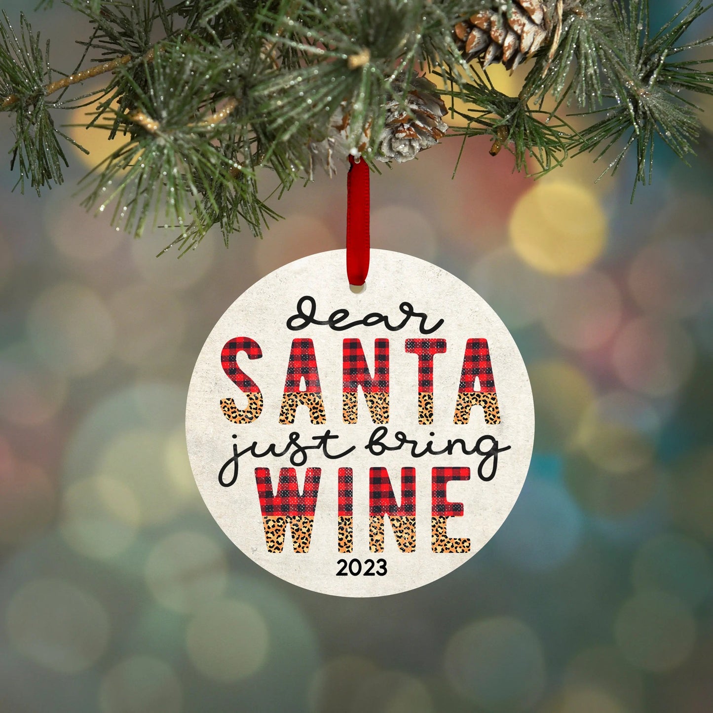 Wine Ornament | Funny Ornament | Christmas Gift | Christmas Decoration | Christmas Wine Lover Gift | Funny Wine Ornaments Joyful Moose