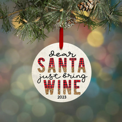 Wine Ornament | Funny Ornament | Christmas Gift | Christmas Decoration | Christmas Wine Lover Gift | Funny Wine Ornaments Joyful Moose
