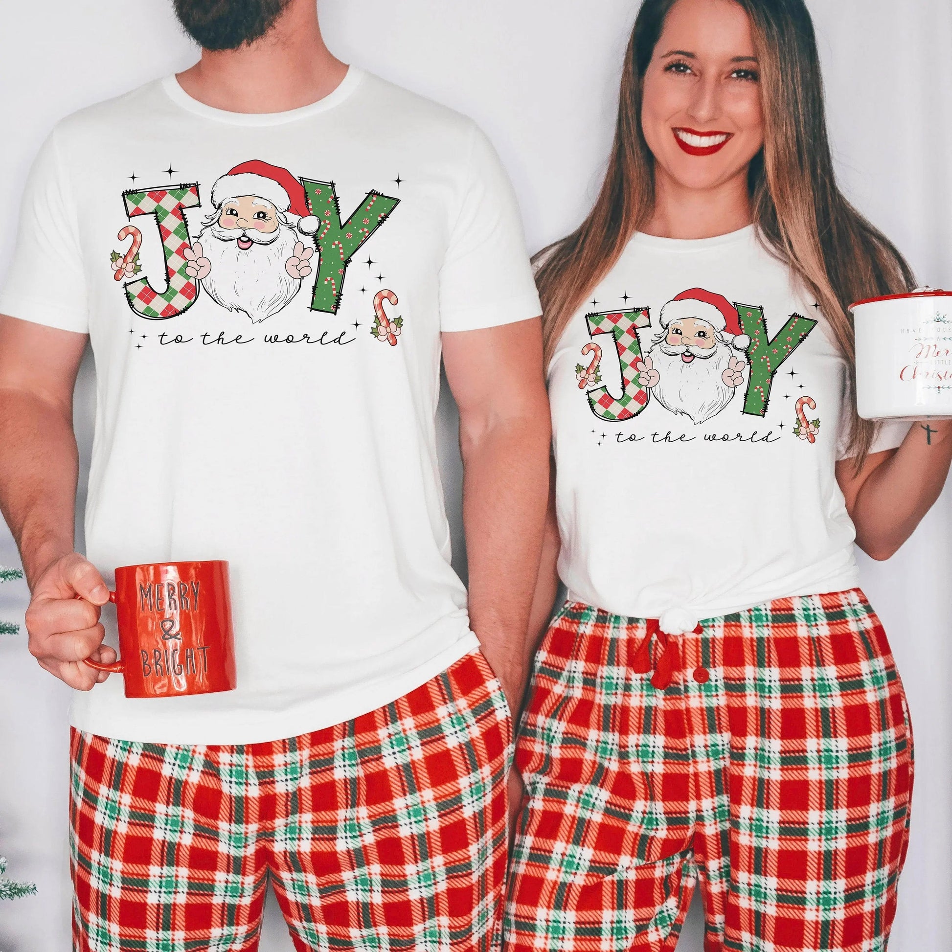 Merry Christmas Shirt, Joy to the World Santa Christmas Shirt, Christmas Family Shirt, Christmas tees Joyful Moose