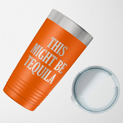 Vacuum Insulated Tumbler - Stainless Steel Travel Drink Mug With Laser Engraved Design Joyful Moose