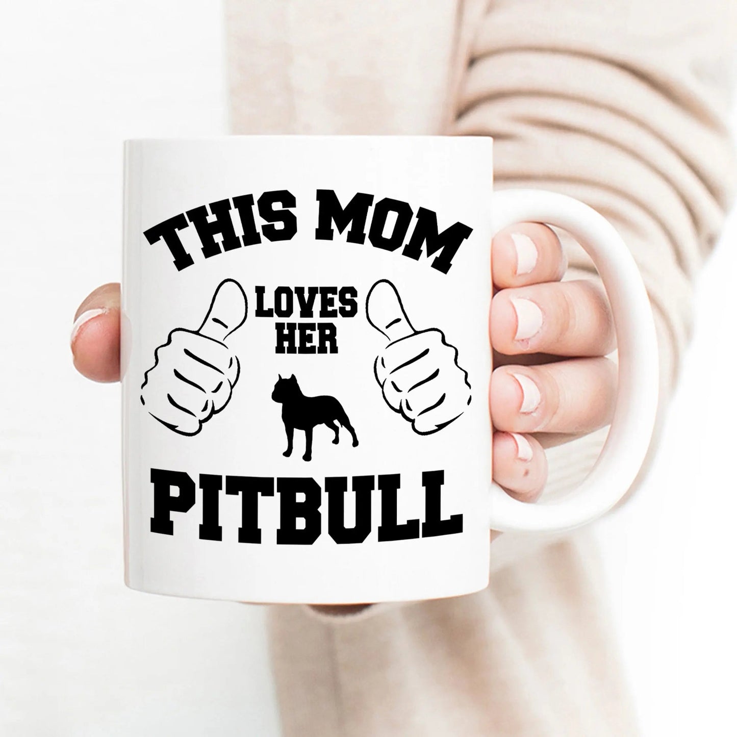 Pitbull Mug - Gift for Pitbull Mom - dog mom mug - pitbull dog mom - pitbull lover gift - pit bull mama pittie Joyful Moose