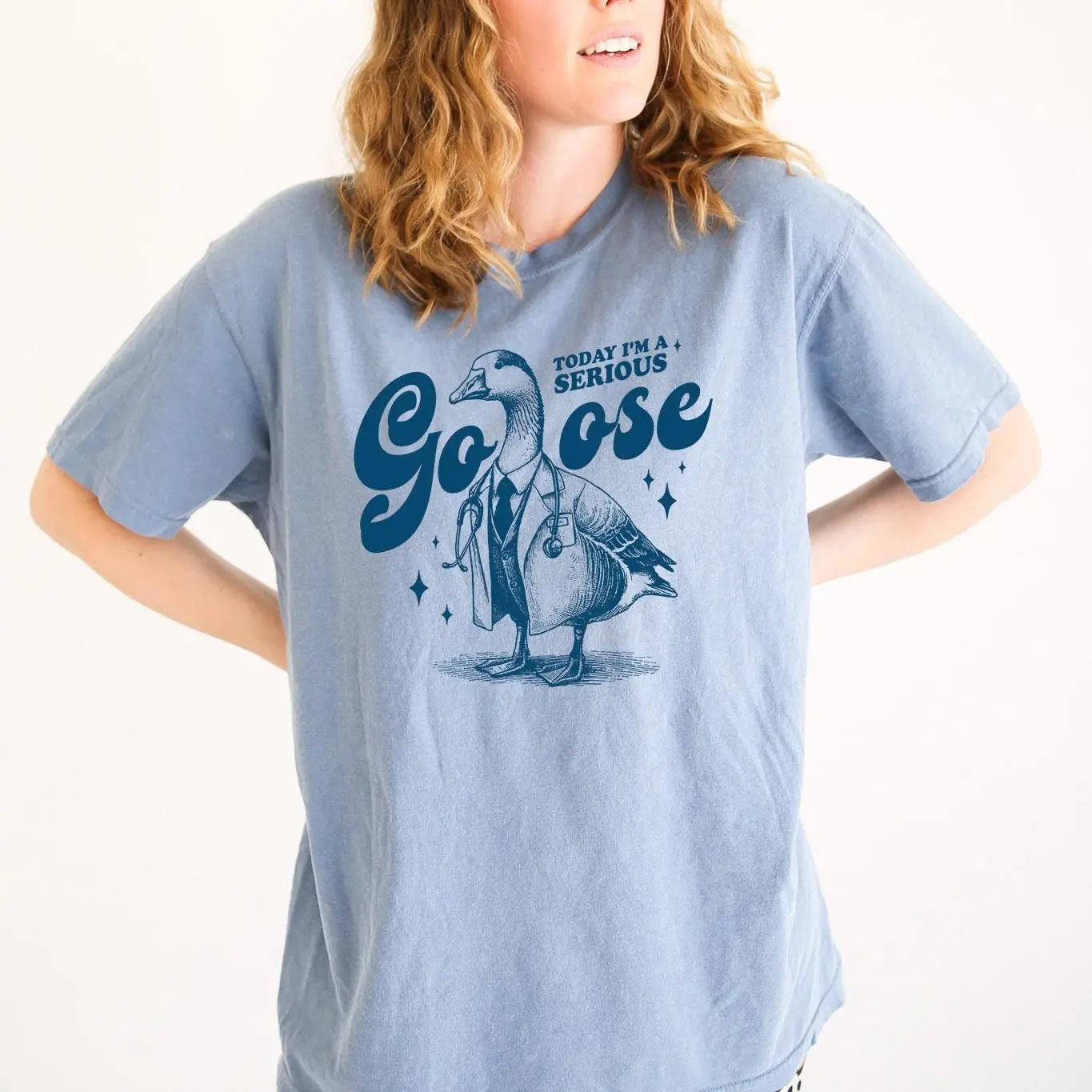 Serious Goose Shirt - Comfort Colors Funny Tshirt Women - Meme Shirt - Silly Goose Tee Joyful Moose