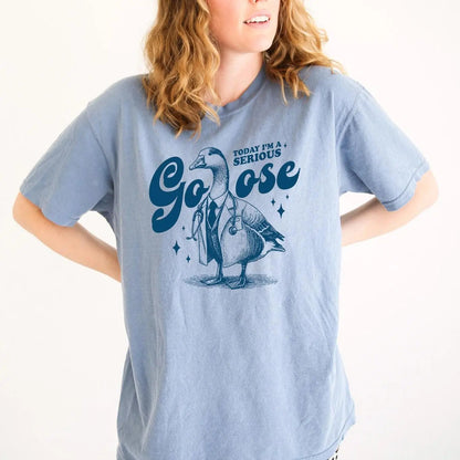 Serious Goose Shirt - Comfort Colors Funny Tshirt Women - Meme Shirt - Silly Goose Tee Joyful Moose