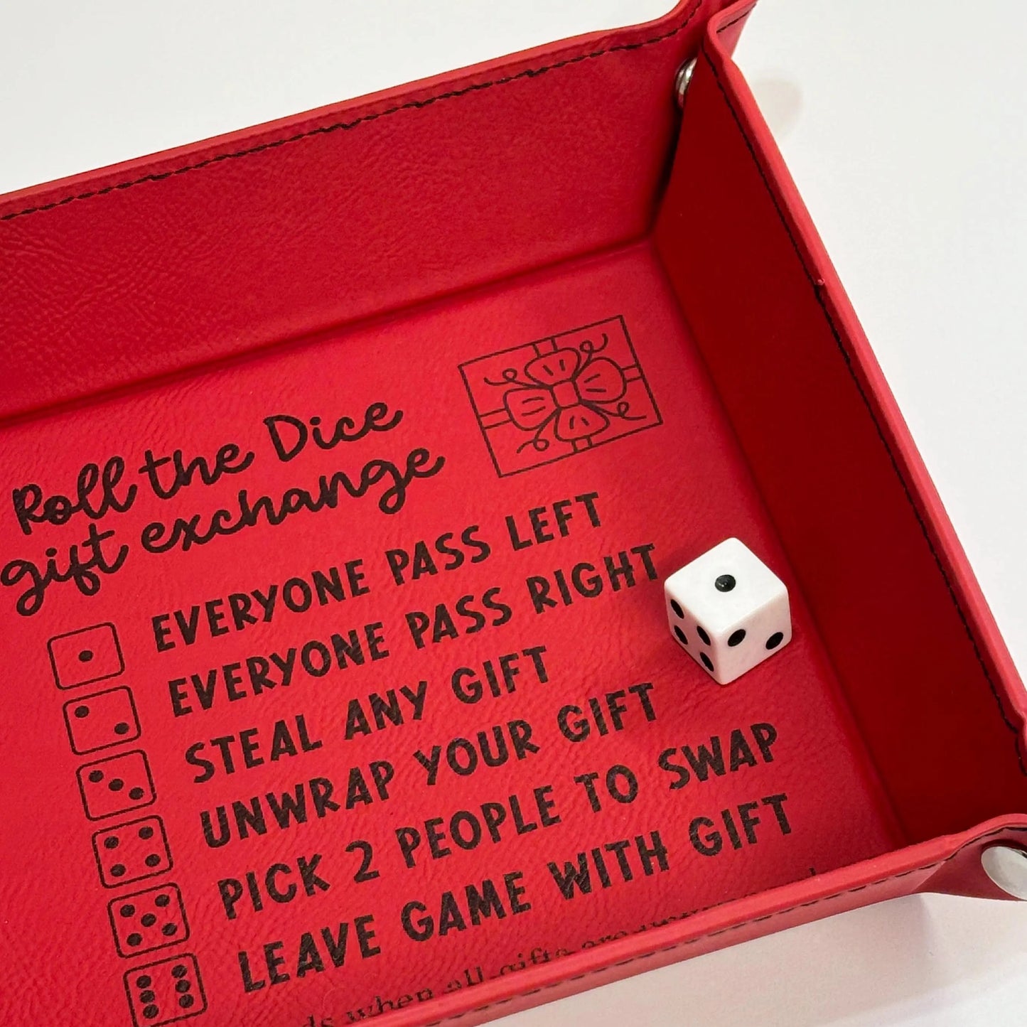Christmas Dice Game, Roll the Dice Gift Exchange, White Elephant Christmas Games, Family pass the gift game, Office Christmas party Joyful Moose