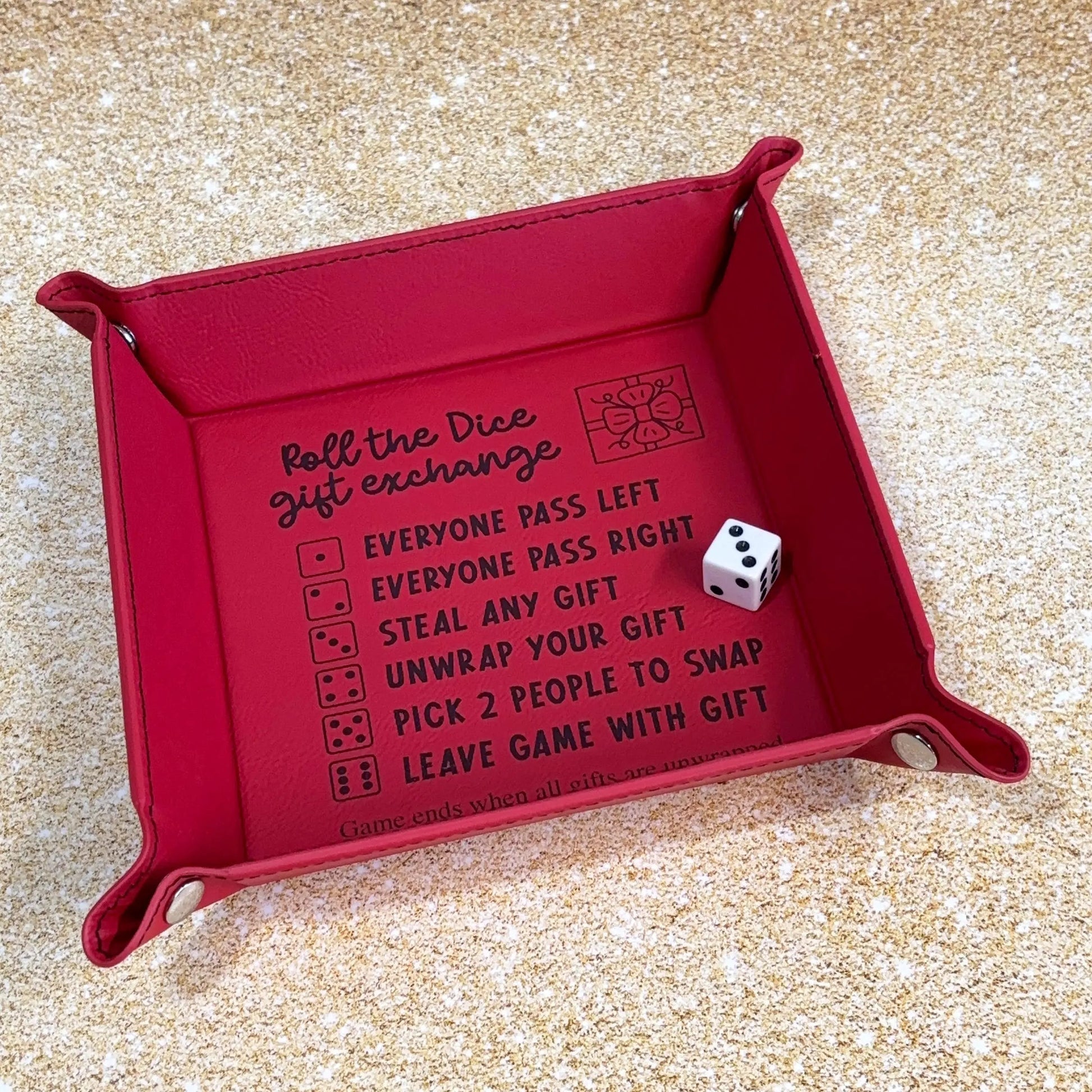 Christmas Dice Game, Roll the Dice Gift Exchange, White Elephant Christmas Games, Family pass the gift game, Office Christmas party Joyful Moose